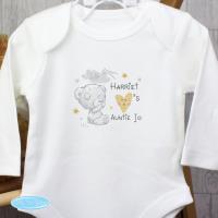 Personalised Tiny Tatty Teddy I Heart Long Sleeved Baby Vest Extra Image 3 Preview